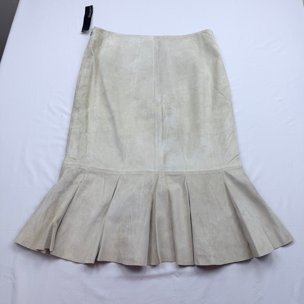 Ideology women's 100% suede leather skirt - Picture 2 of 10